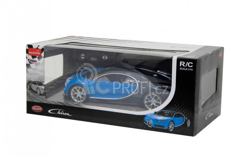 RC auto Bugatti Chiron, modrá