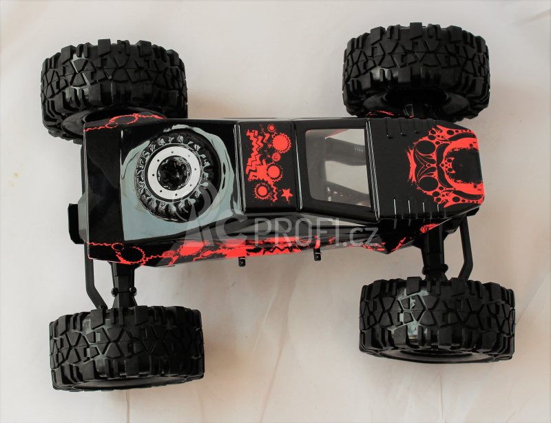 RC auto Crawler 4WD RTR, červenočerná + náhradní baterie