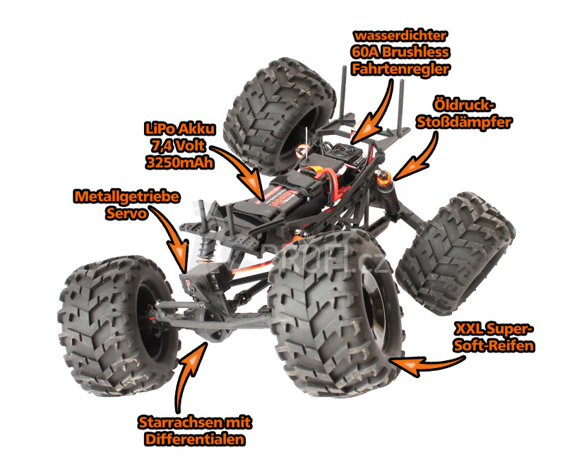 RC auto DF-4 BL Truck 1:8 brushless