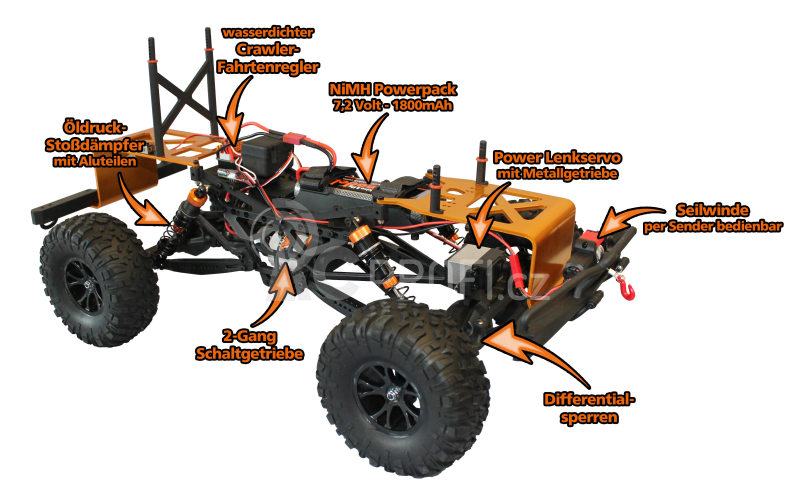 RC auto DF-4J XXL Special Edition II, žlutá