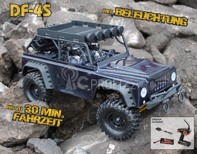 RC auto DF-4S crawler, černá
