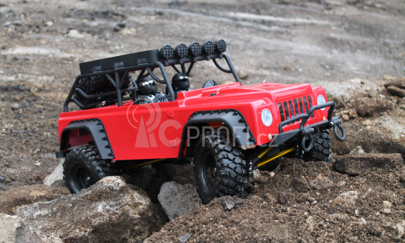 RC auto DF-4S crawler, červená