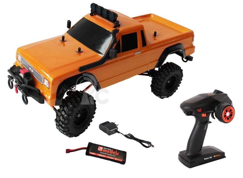 RC auto DF-4S Crawler XL 313mm Edition, oranžová