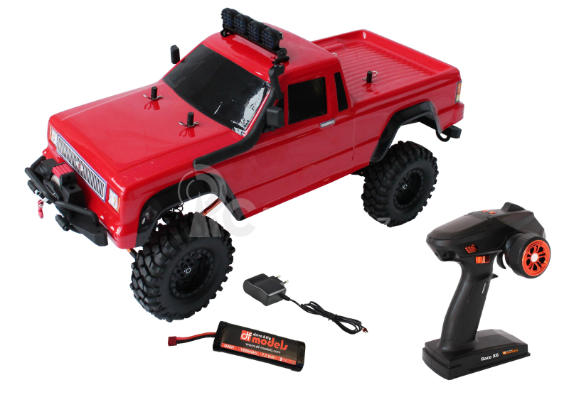 RC auto DF-4S Crawler XL 313mm Edition, červená
