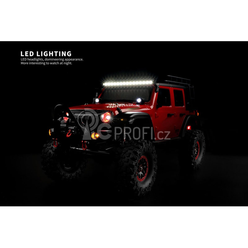RC auto DF-4S PRO Crawler 313mm 1:10, červená
