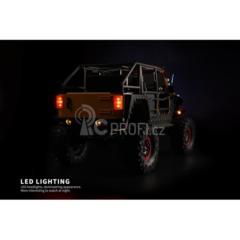 RC auto DF-4S PRO Crawler 313mm 1:10, žlutá