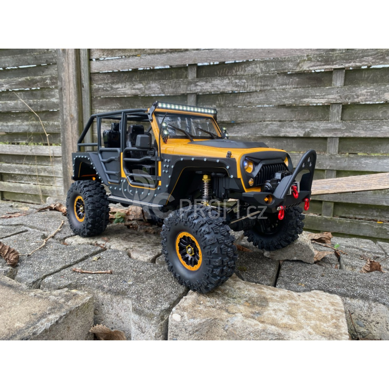 RC auto DF-4S PRO Crawler 313mm 1:10, žlutá