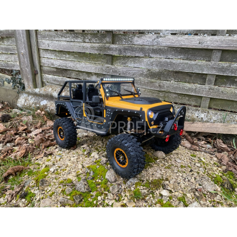 RC auto DF-4S PRO Crawler 313mm 1:10, žlutá