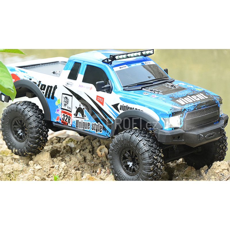 RC auto Dirt Climbing Pickup Race Crawler, modrá
