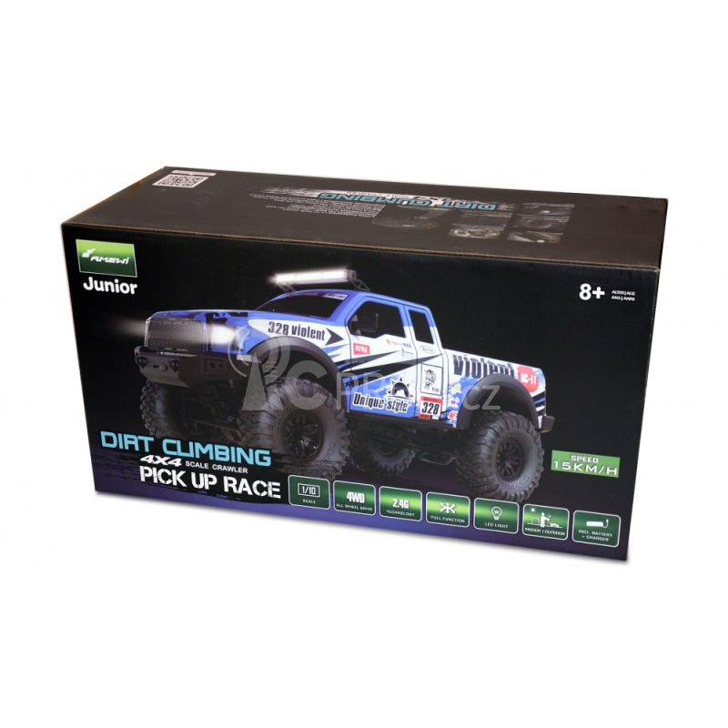RC auto Dirt Climbing Pickup Race Crawler, modrá