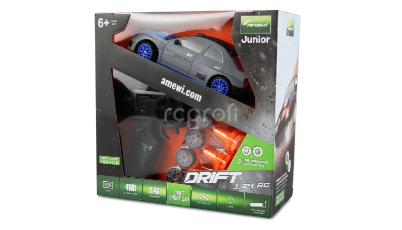 RC auto Drift Sport Car, šedá
