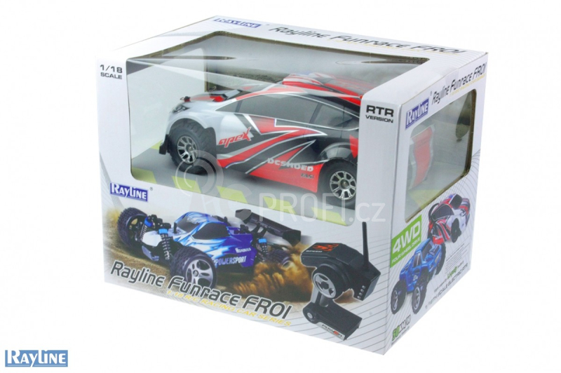 RC auto FUNRACE WRC 1:18, červená