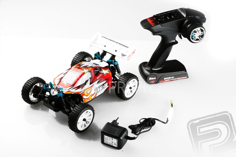 RC AUTO HIMOTO BUGGY 1:16, ČERVENÁ