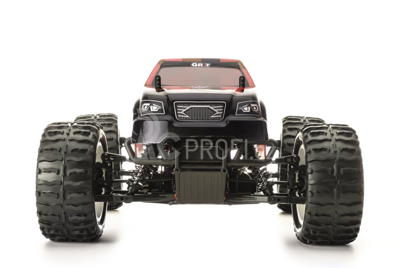RC auto HiMOTO Monster EMXT GRIT, červené kostky