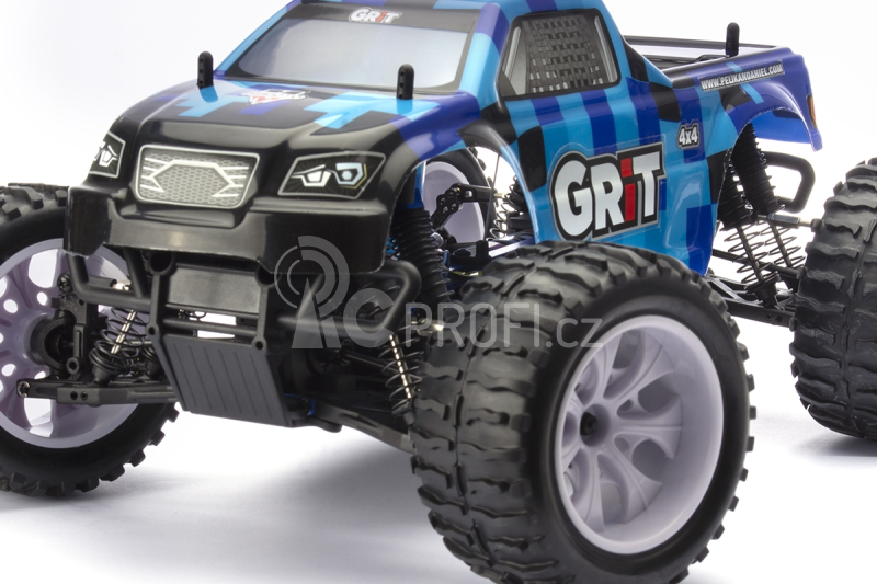 RC auto HiMOTO Monster EMXT GRIT, modré kostky