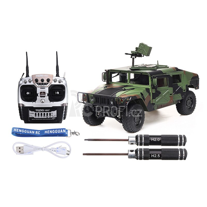 RC auto Hummer H1 1:10, zelená kamufláž