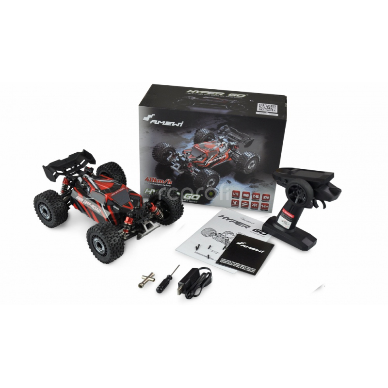 RC auto Hyper Go Buggy brushed, červená