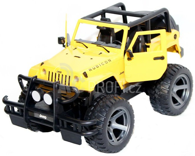 RC auto Jeep Wrangler, žlutá
