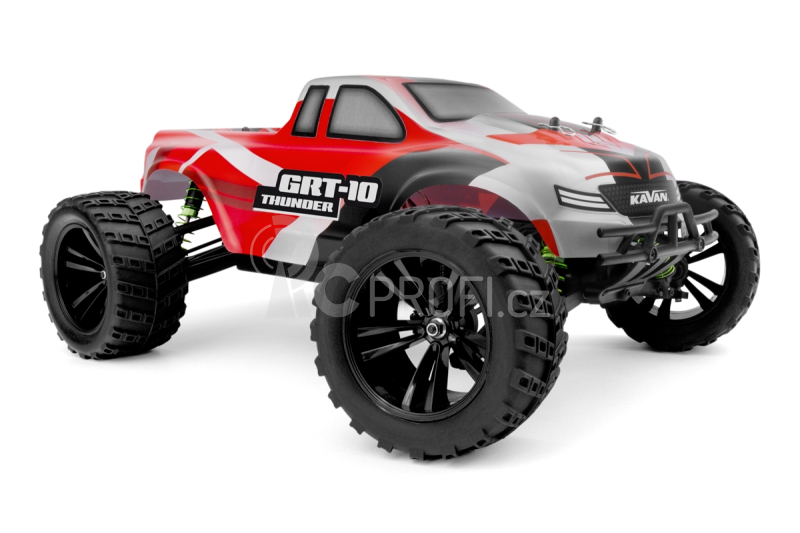 RC auto KAVAN GRT-10 Thunder 2,4 GHz 4WD Monster Truck 1:10, červená