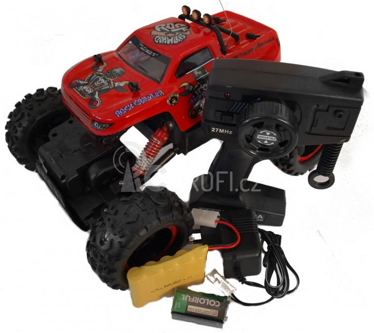 RC auto King Crawler, červená