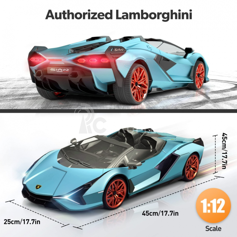 RC auto Lamborghini Sian, modrá metalíza