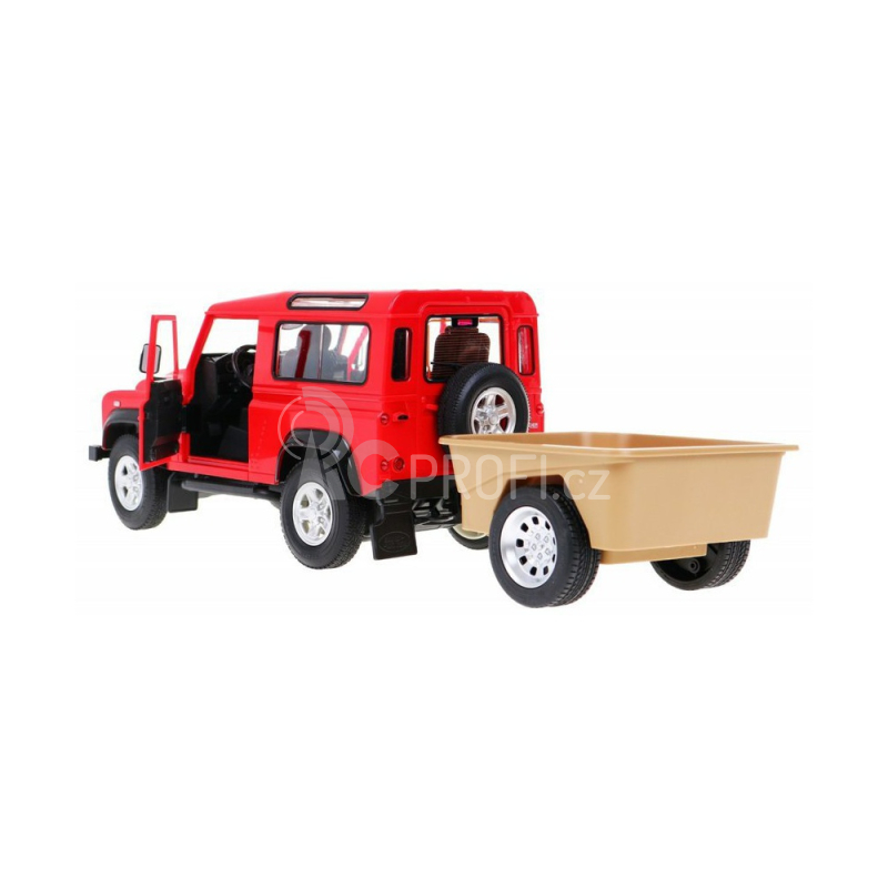 RC auto Land Rover Defender, červená