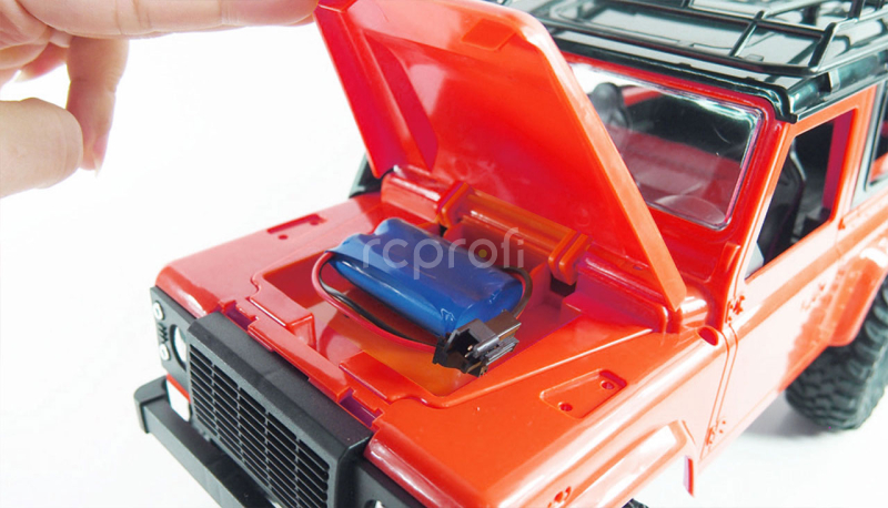 RC auto Land Rover Defender D90, červená