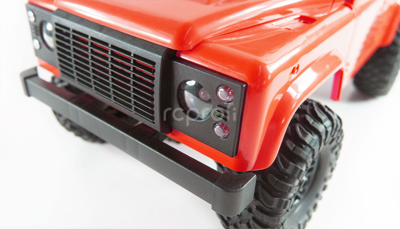 RC auto Land Rover Defender D90, červená