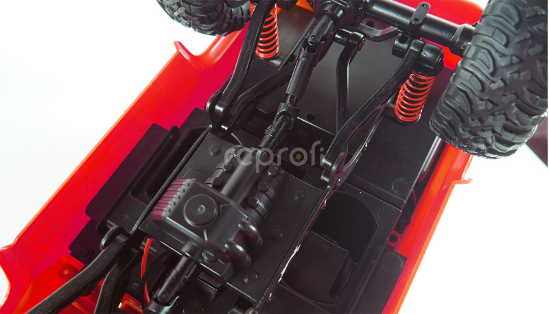 RC auto Land Rover Defender D90, červená