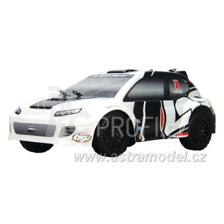 RC auto Losi Micro-Rally Car 1:24 4WD, bílý/červený