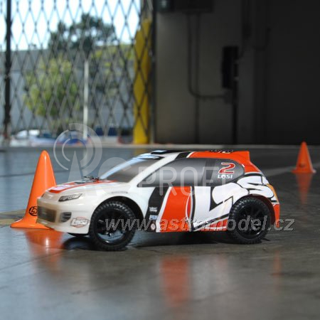 RC auto Losi Micro-Rally Car 1:24 4WD, bílý/červený