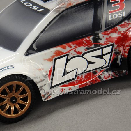 RC auto Losi Micro-Rally Car 1:24 4WD, bílý/červený