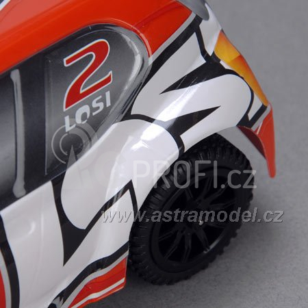 RC auto Losi Micro-Rally Car 1:24 4WD, bílý/červený