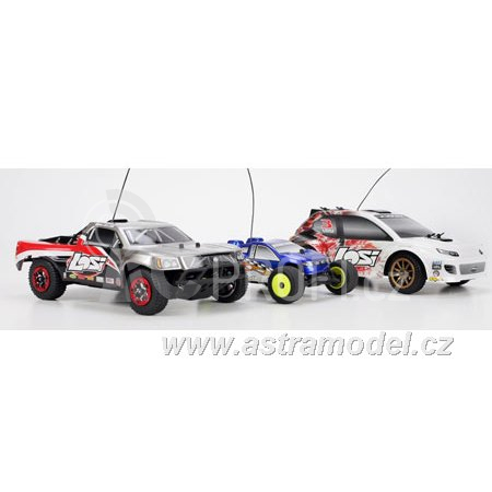 RC auto Losi Micro-Rally Car 1:24 4WD, bílý/červený