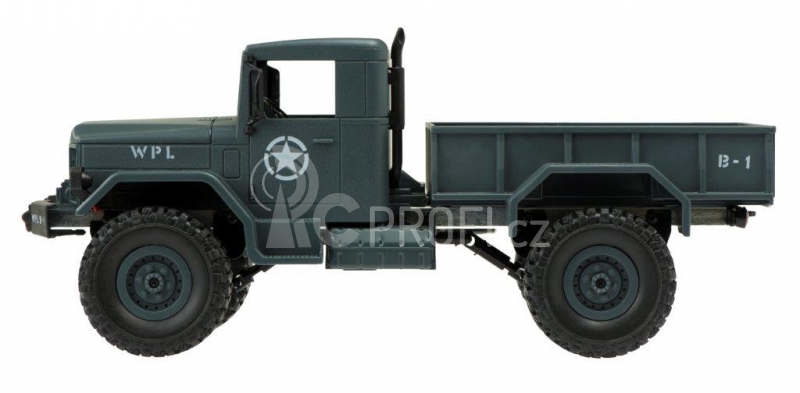 RC auto Military Truck, šedá