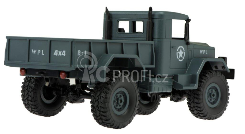 RC auto Military Truck, šedá