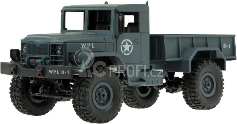 RC auto Military Truck, šedá