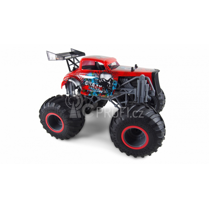 RC auto Monster Truck Crazy Hot Rod, červená