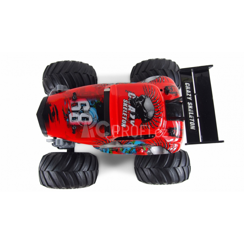 RC auto Monster Truck Crazy Hot Rod, červená
