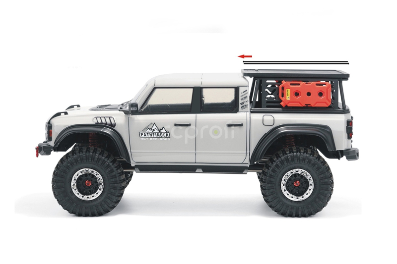 RC auto PATHFINDER 1/10 sada 2,4GHz, bílá