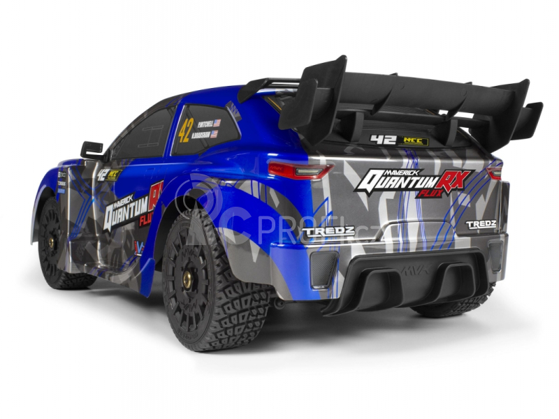 RC auto QuantumRX Flux 4S 1/8 4WD Rally Car, modrá