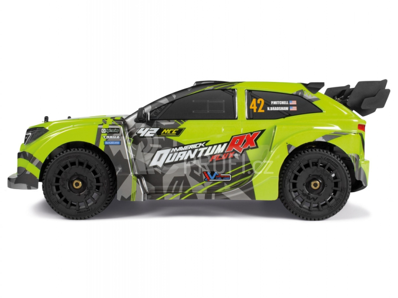 RC auto QuantumRX Flux 4S 1/8 4WD Rally Car, zelená