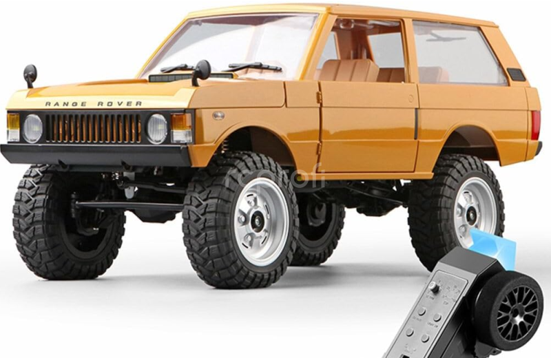 RC auto Range Rover 1970, žlutá + náhradní baterie