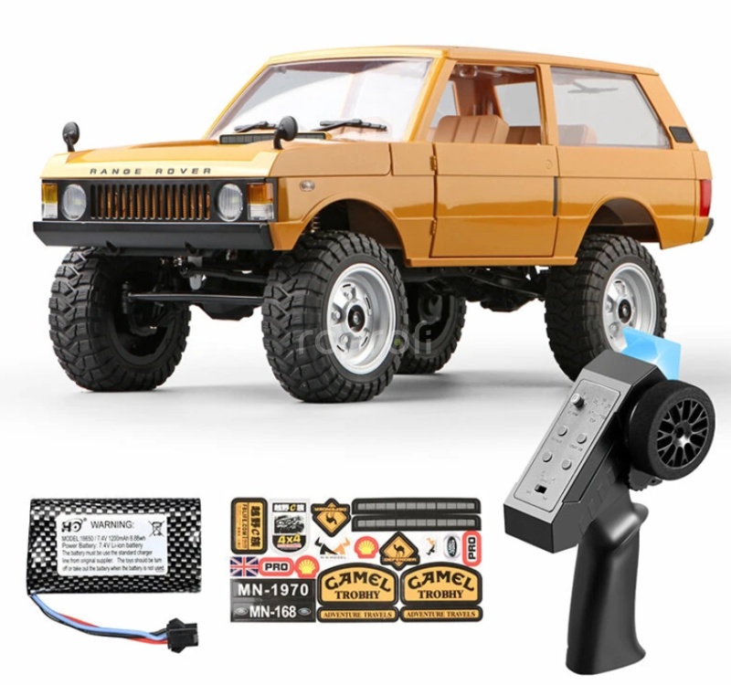 RC auto Range Rover 1970, žlutá + náhradní baterie
