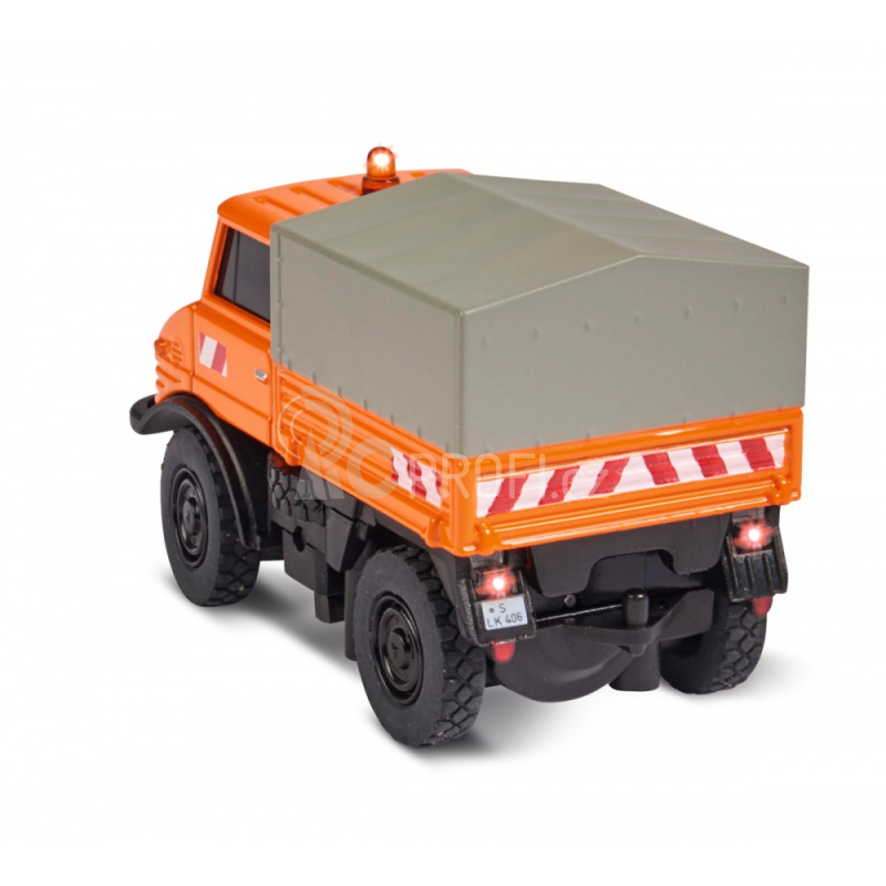 RC auto s přívěsem MB Unimog U406