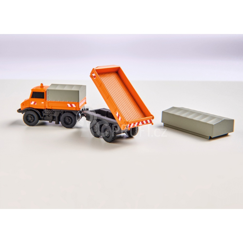 RC auto s přívěsem MB Unimog U406