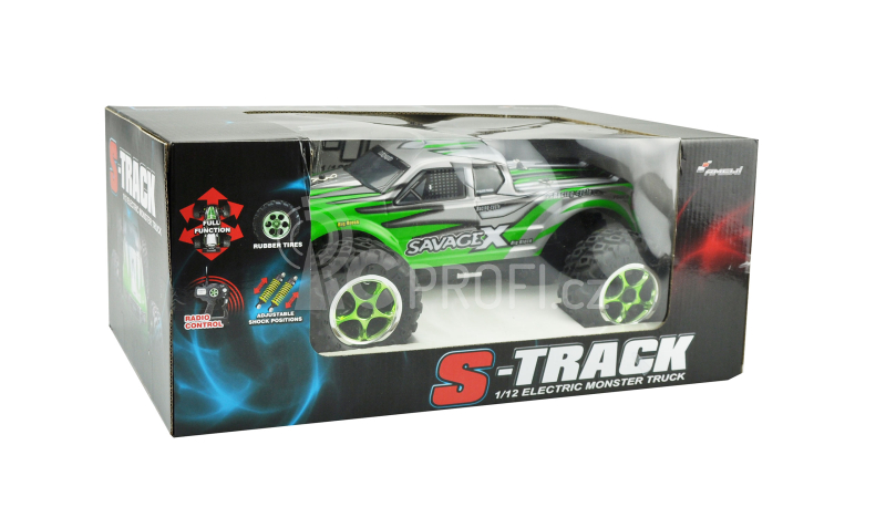 RC auto S-Track Monstertruck, zelená