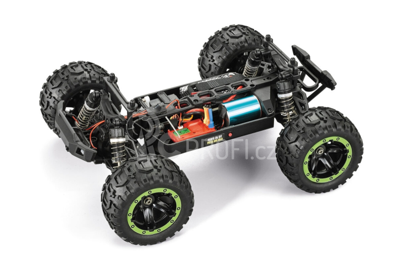 RC auto Slyder MT Turbo Brushless Monster Truck 1/16 RTR, zelená