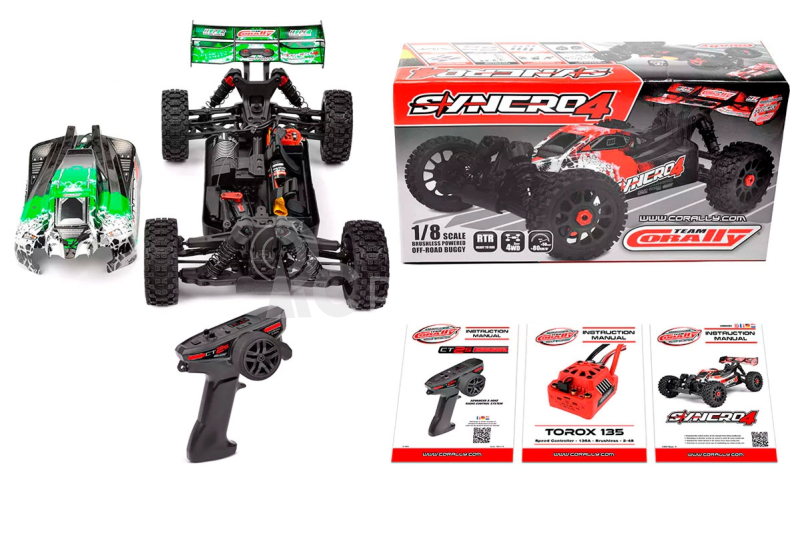 RC auto SYNCRO-4 - BUGGY 4WD 3-4S - RTR, zelená