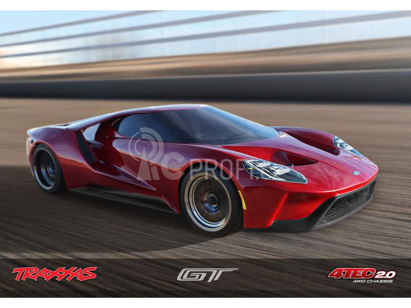 RC auto Traxxas Ford GT TQi, modrá